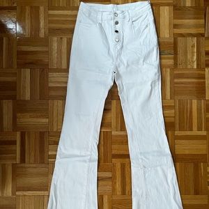 White High Rise Jeans